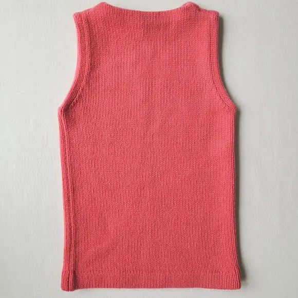 Manrico NEW Cashmere Sleeveless Sweater Pink Mock Neck Womens Size Small NWOT